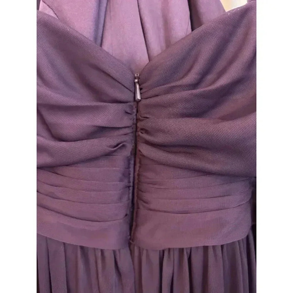 DAVIDS BRIDAL NWT plus size  halter bridesmaid mother of the bride dress size 16 - Picture 8 of 9